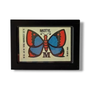 Etykieta zapałczana „ALFABET ZWIERZĄT - MOTYL"